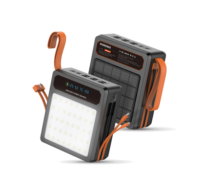 Porodo LAROS Solar Power Bank 80000mAh, PDPB80BK - Black