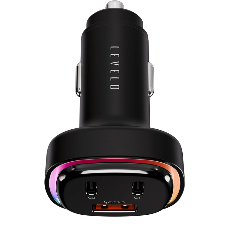 Levelo Car Charger Statique LVLSTQE66WCCBK - 66W, Black