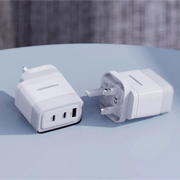Powerology Fast Charging Adapter Lunex Series PD 65W - White