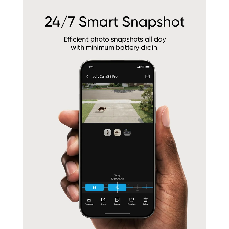 eufy Security eufyCam S3 Pro 4-Cam Kit - 4K Video, Solar, MaxColor Vision, Black+White