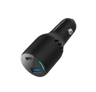 Powerology Car Charger PCCSR013 - 83W Dual Port, Black