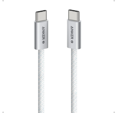 Anker USB-C to USB-C Cable A8060H21 - 240W Fast Charging, White