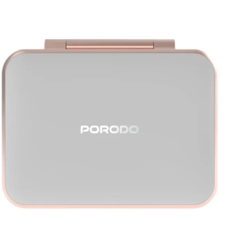 Porodo Power Bank 5000mAh PD-LFST161-WHRG - Magnifying Makeup Mirror, LED