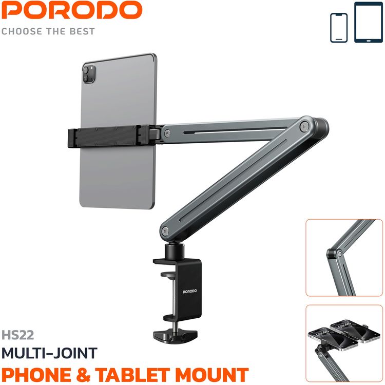 Porodo Magnetic Air Vent & Dash Mount PDHSM19BK - Magsafe Compatible, Black