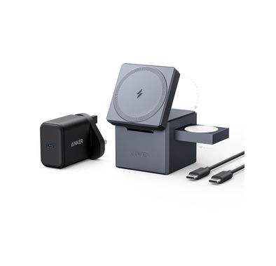Anker Wireless Charger Cube Y1811 - 3-in-1 MagSafe Compat...