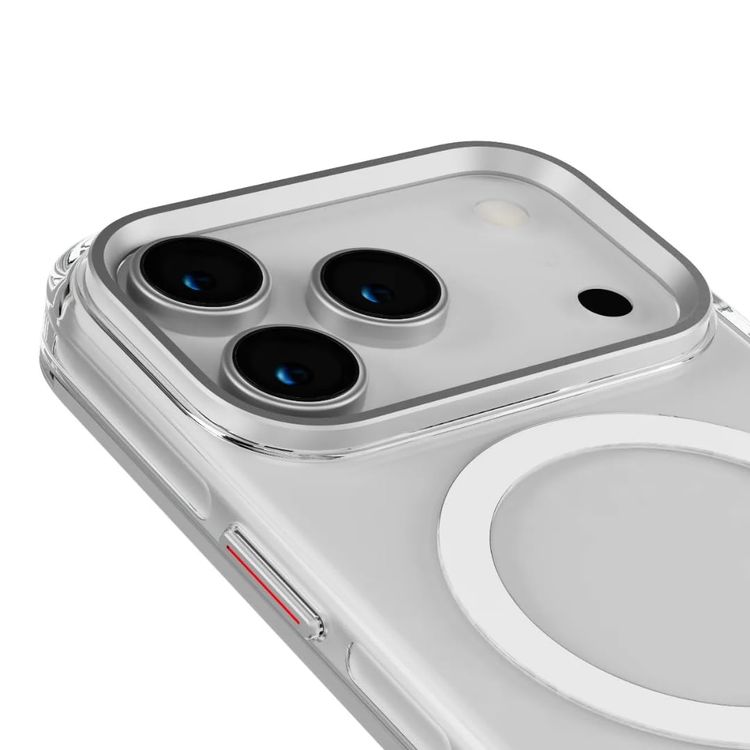 LEVELO iPhone 17 Pro Case - Aluminum Frame, Transparent