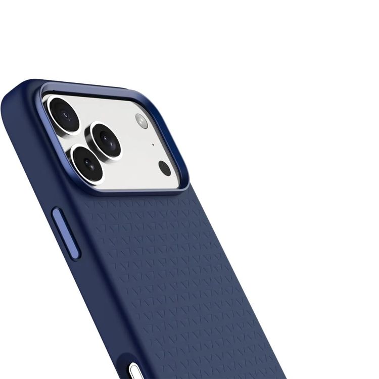 LEVELO iPhone 17 Pro Case Fiora - Liquid Silicone, Dark Blue