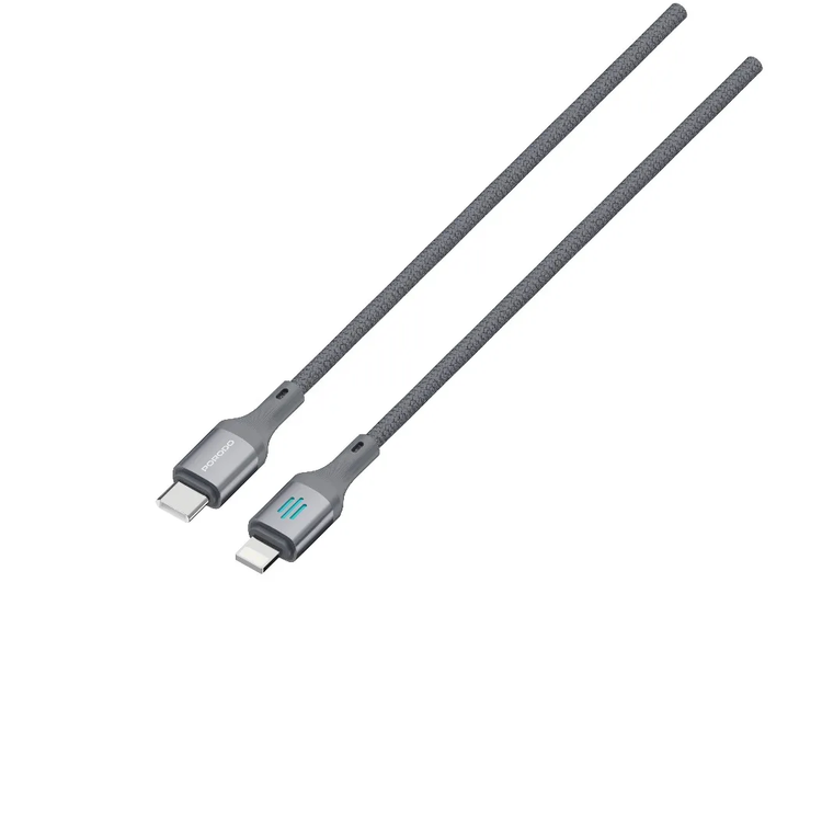 Porodo USB-C to Lightning Cable PDDC27GY - 27W PD, Gray