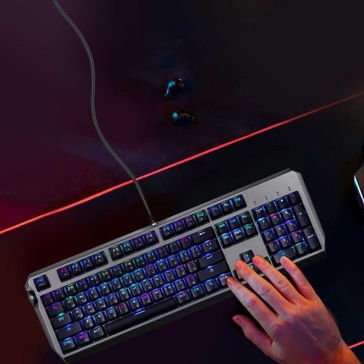 Porodo Mechanical Gaming Keyboard PDX219-BSW - Gateron Pro, RGB, Black