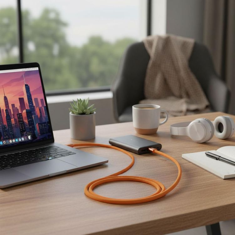 Porodo USB-C Cable PD60WCBSOG - 1M 60W PD, Orange
