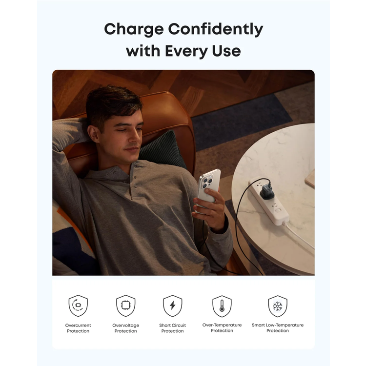 Anker USB-C 30W Fast Charger with Cable, B2698K11 - Black