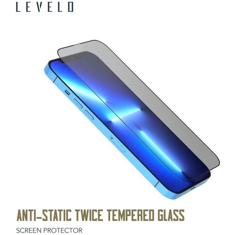 Levelo واقي شاشة iPhone 11 Pro 5.8 - مضاد للكهرباء الساكنة، زجاج مقسّى، شفاف