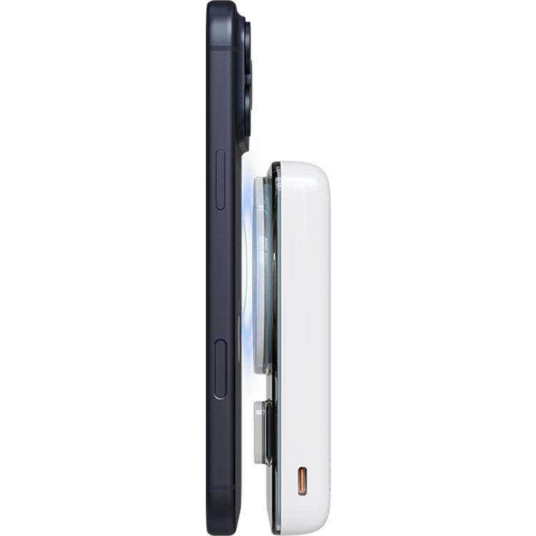 Porodo Power Bank PDPBFCH036WH - 5000mAh, 20W PD, Wireless, White