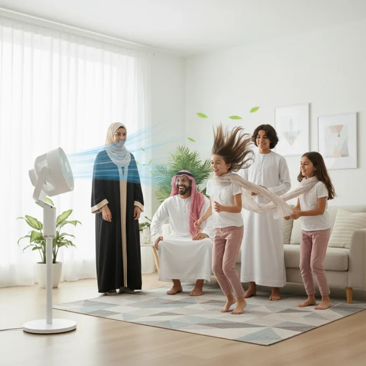 ACF مروحة واقفة ACF-01 - قابلة للتعديل، هادئة جداً، أبيض