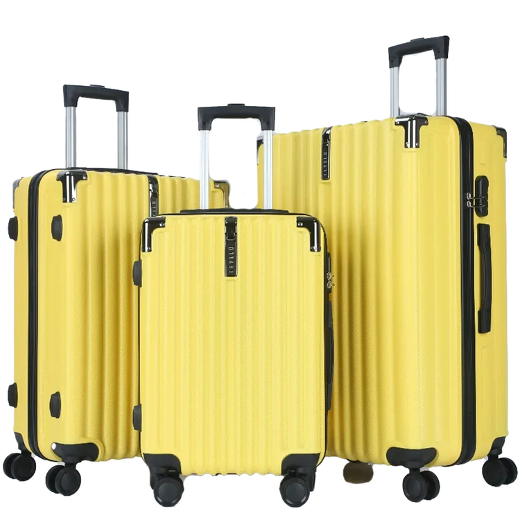 Levelo RoamTrio 3-Piece ABS Luggage & Suitcase Set - Yellow