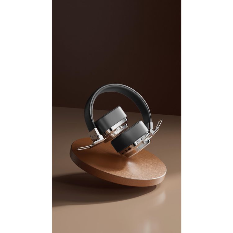 Porodo Wireless ENC Headphone PD-STWLEP037 - Vintage, Black/Silver