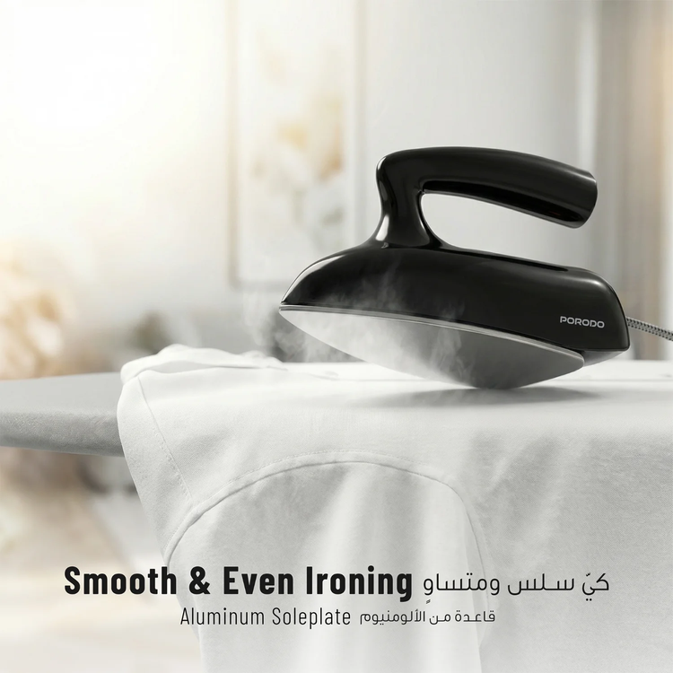 Porodo Ironix Mini Portable Iron Steamer PDLFST227SBK - Black