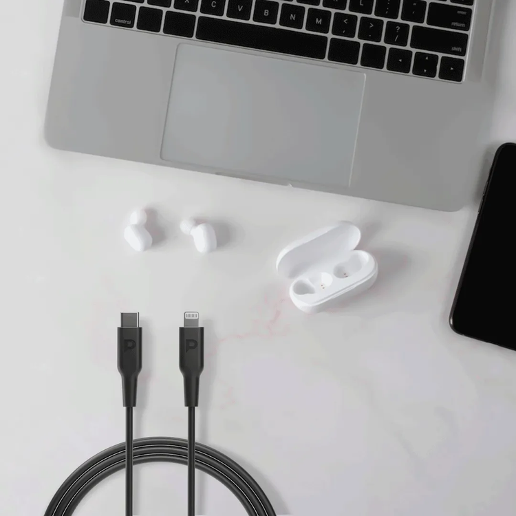 Powerology USB-C to Lightning PD Cable P3BCLBK - 3m, Black