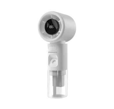 Porodo Mini Fan & Humidifier PDHXF338WH - USB-C Rechargea...