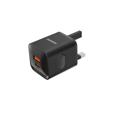 Porodo Wall Charger PDFWCH022BK - Dual Port 20W, Black