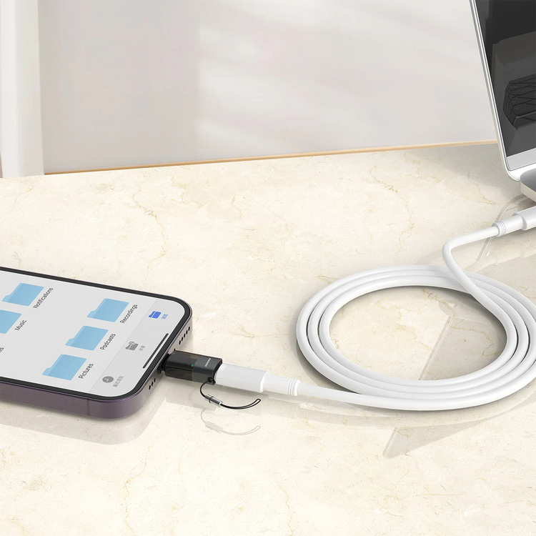 Porodo MiniLink USB-C to Lightning OTG Adapter PDCTOL50 - Grey
