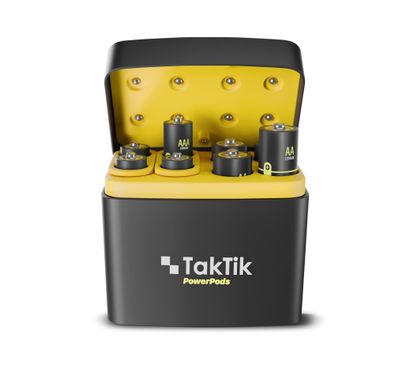 Taktik بطاريات باور بودز 8 حبة - AA و AAA ليثيوم قابلة للشحن مع شاحن USB-C