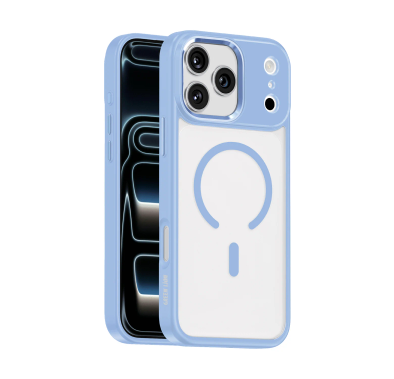 Green Lion Titan MagSafe iPhone 18/17 Pro Case - Metal Buttons, Blue