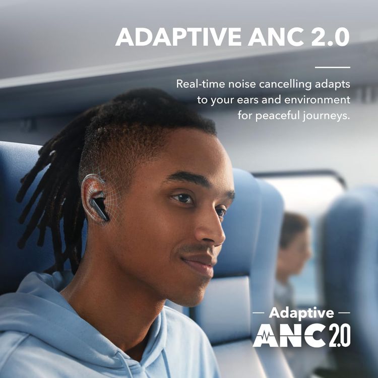 Soundcore Liberty 4 NC Earbuds - Adaptive Noise Cancelling, Black