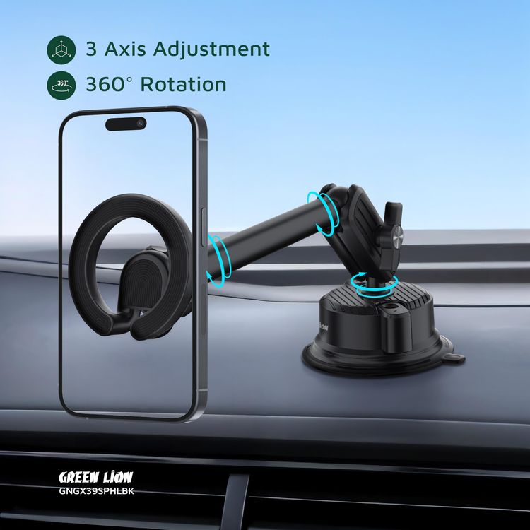 Green Lion Phone Holder GX-39 - MagSafe Compatible, Black