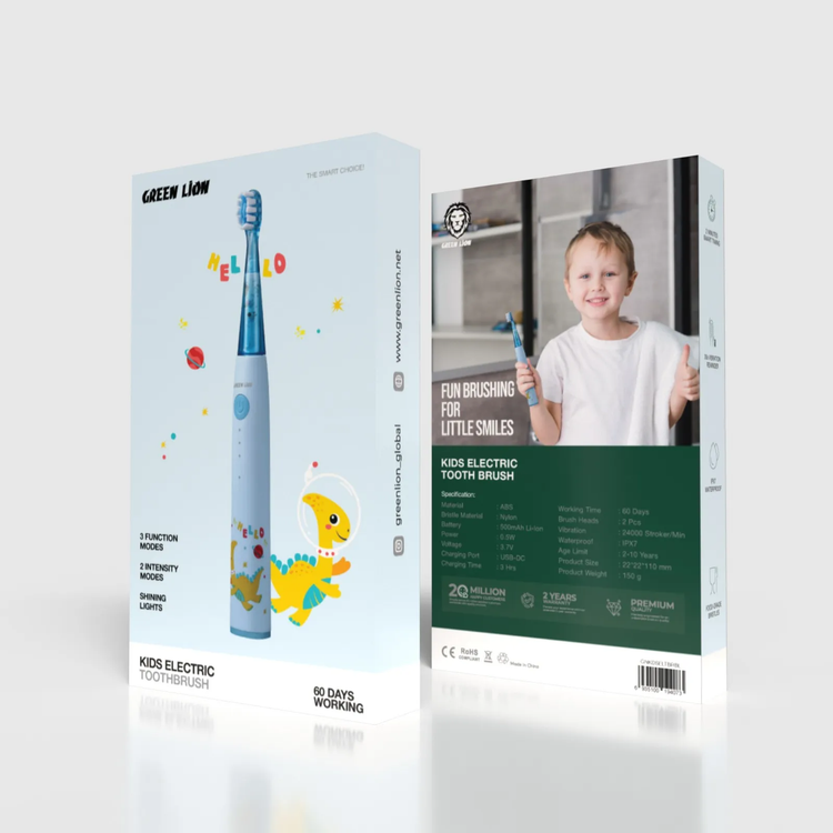 Green Lion فرشاة أسنان كهربائية GNKDSELTBRBL - أطفال، أزرق