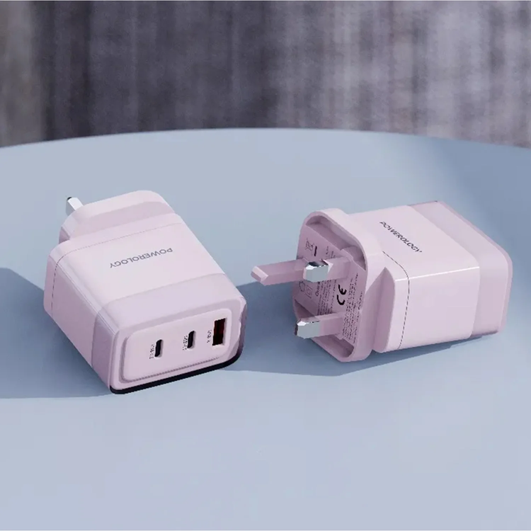 Powerology Fast Charging Adapter Lunex Series PD 65W - Pink