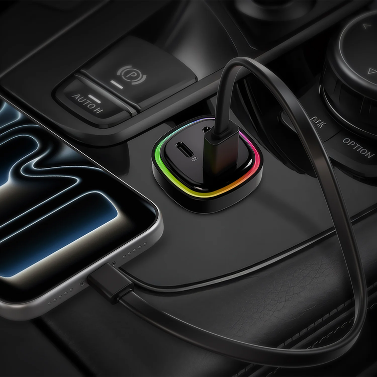 Levelo Car Charger Statique LVLSTQE66WCCBK - 66W, Black