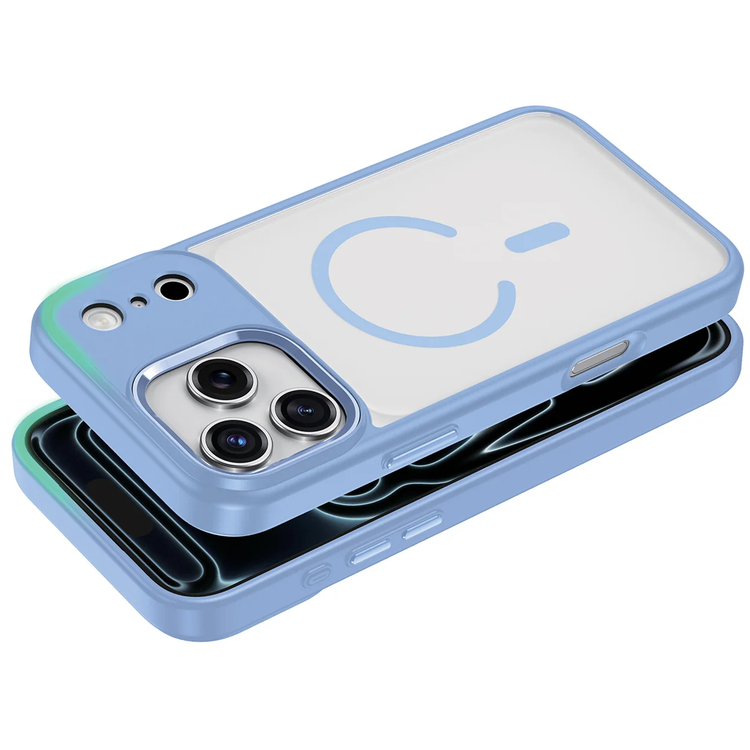 Green Lion Titan MagSafe iPhone 18/17 Pro Case - Metal Buttons, Blue