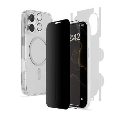 Porodo Protection Pack iPhone 17 - 5-in-1 Combo, Clear