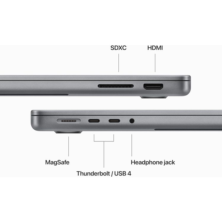 Apple MacBook Pro 14 inch M3 Pro 8GB 1TB English/Arabic Keyboard - Space Gray