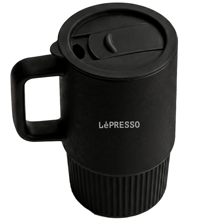 LePresso كوب خزف شفط LPCFFGSC0054BK - 400 مل، أسود