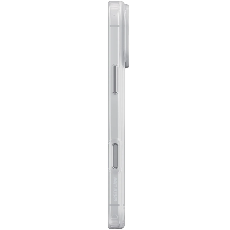 Green Lion Titan MagSafe iPhone 18/17 Pro Case - Metal Buttons, Silver