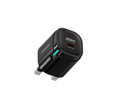 Porodo USB-C Wall Adapter PDFWCH112CCBK - 20W PD, Black
