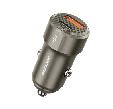 Porodo Car Charger PD-CC50W-TI - 50W Dual Port, Titanium