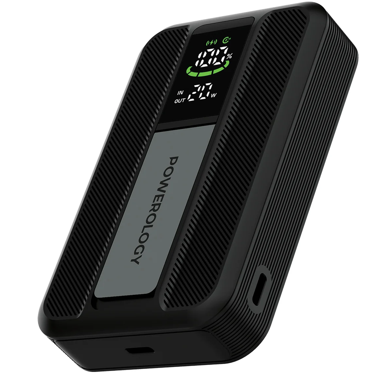 Powerology باور بانك VISION PPBCHA98BK - 10000mAh ماجسيف، أسود