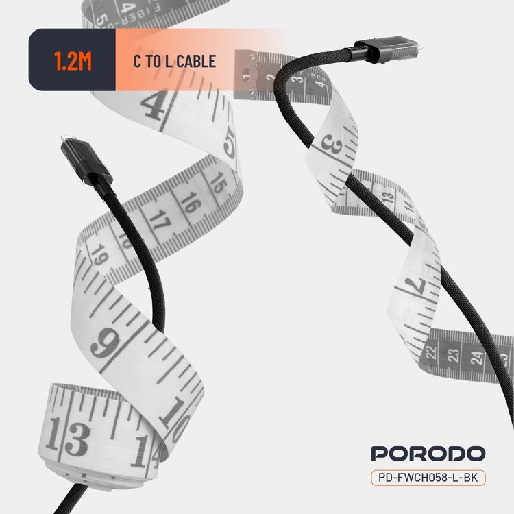 Porodo Charger PDFWCH058CBK - 35W PD GaN, USB-A & USB-C, Digital Display