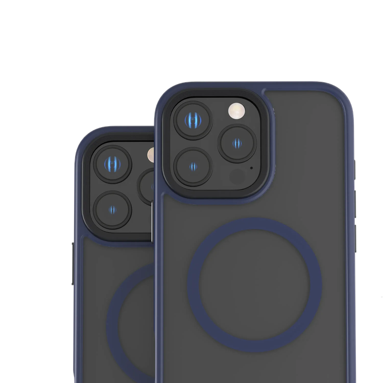 LEVELO Matteo Case iPhone 16 Pro - Bottom Stand Grip, Blue