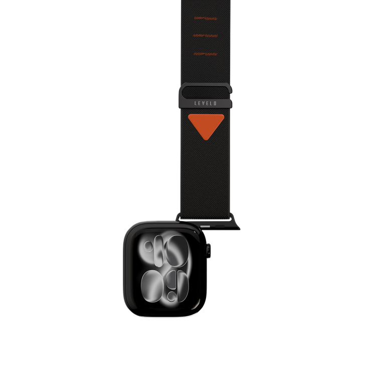 Levelo Watch Strap York LVLYRKWS49BK - Nylon, Black