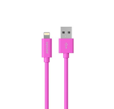 Porodo Lightning Cable PD-CEL12 - 1.2m 2.4A, Pink