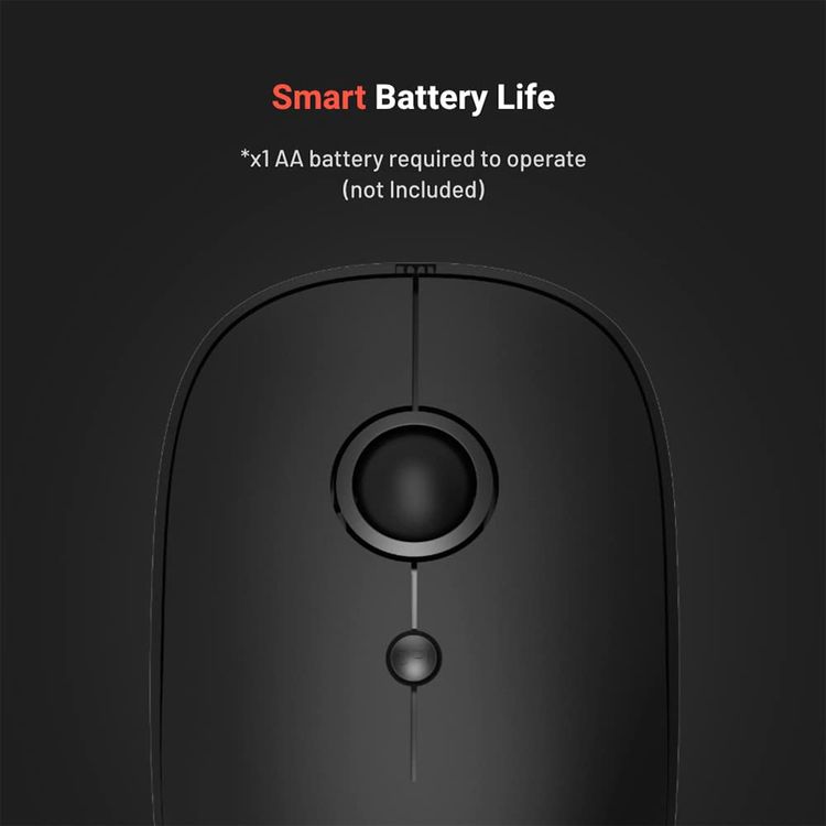 Porodo Wireless Bluetooth Mouse PD-WM24BT-BK - 2.4GHz, Black