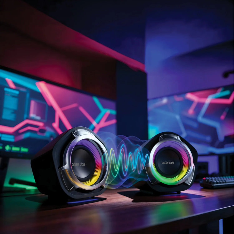 Green Lion Gaming Speakers Clario GNCLGAMSPBK - Bluetooth 5.3, Black