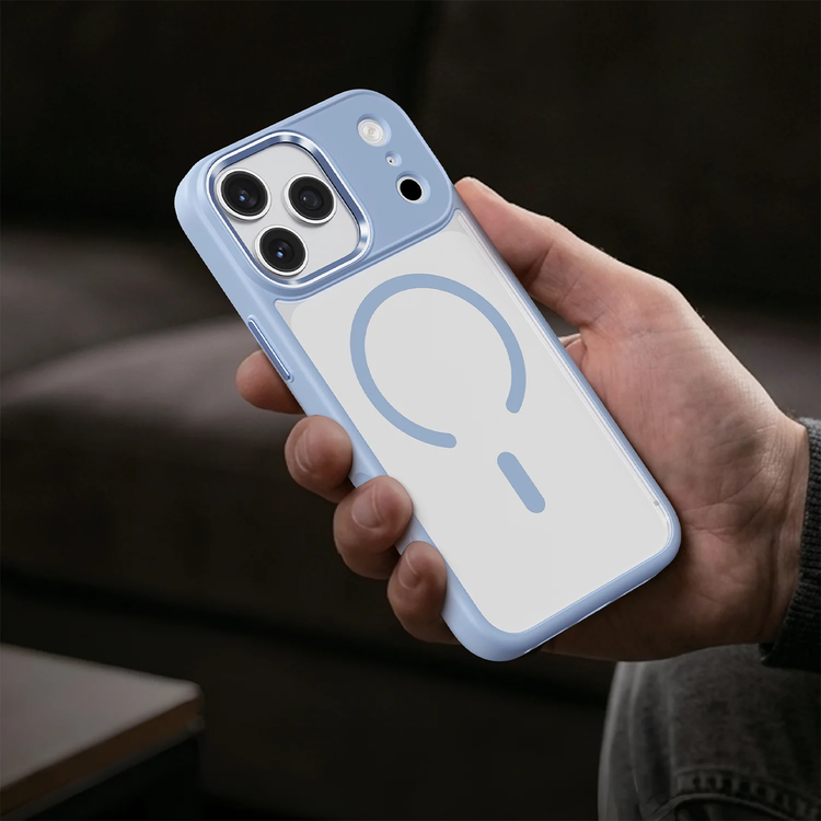 Green Lion Titan MagSafe iPhone 18/17 Pro Case - Metal Buttons, Blue