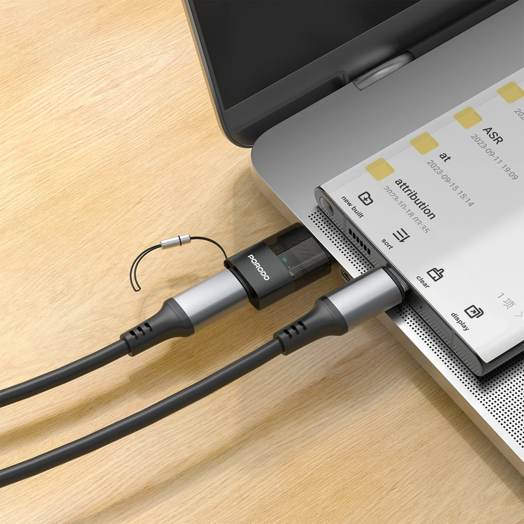 Porodo MiniLink USB-C to USB-A OTG Adapter PDCTOA50 - Grey
