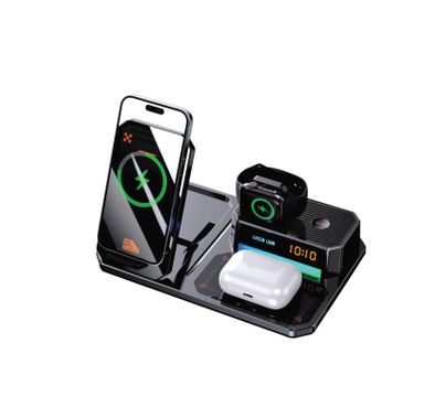 Green Lion Wireless Charger GNEXTCHRDRBK - 6-in-1 Multifu...