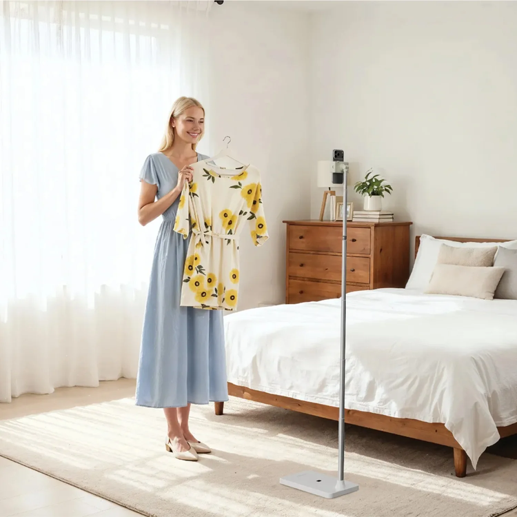 Porodo Tablet & Phone Floor Stand PDFSX10WH - Telescopic, 270° Rotation, Multifunctional